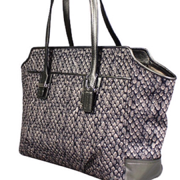 Coach Taylor Snake Print Alexis CarryAll - Picture 2 of 4