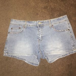 Angels Jeans Girls Size 15 Lightwash Short Shorts