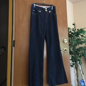 Brand new bell-bottom jeans, very fashionable.