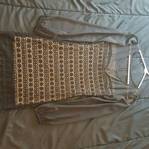 Black lace and sheer tight fit dress