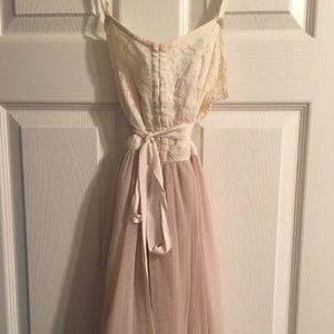 American eagle cream and tool dress