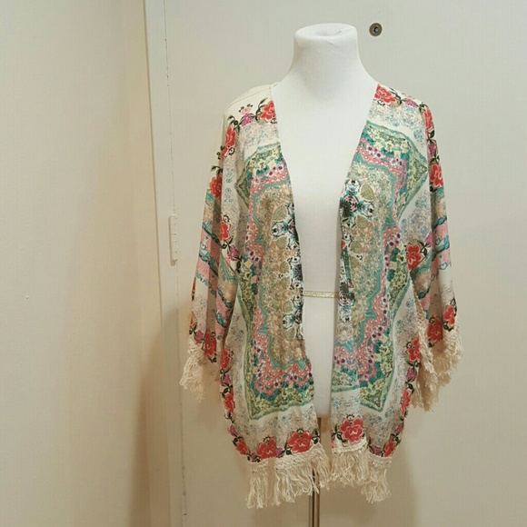 Sweaters - Sale! Final price! Boho fringe shall NWOT