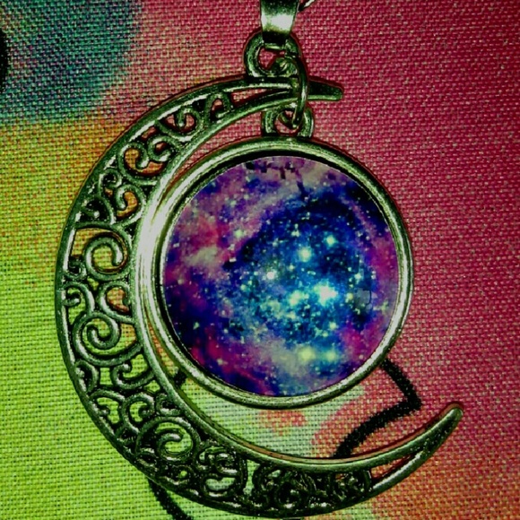 Beautiful Purple Nebula Galaxy Necklace