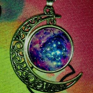 Beautiful Purple Nebula Galaxy Necklace