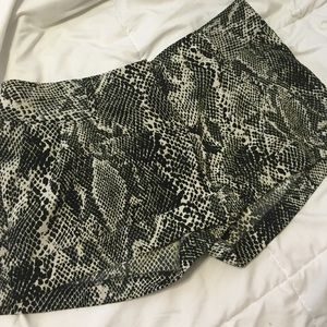 Snake Print Shorts