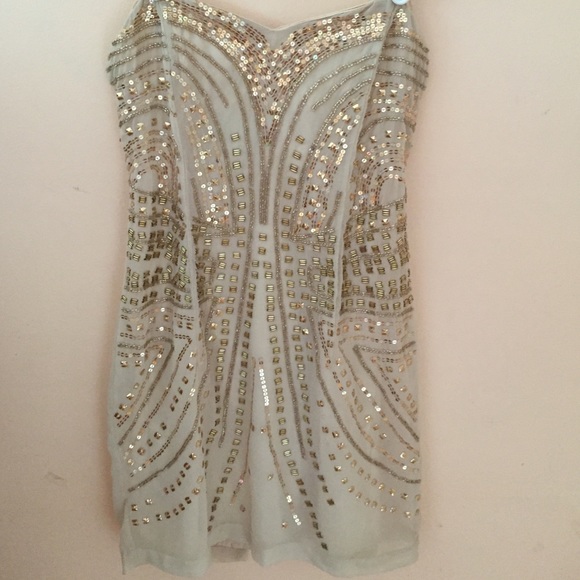 Beautiful gold beaded dress