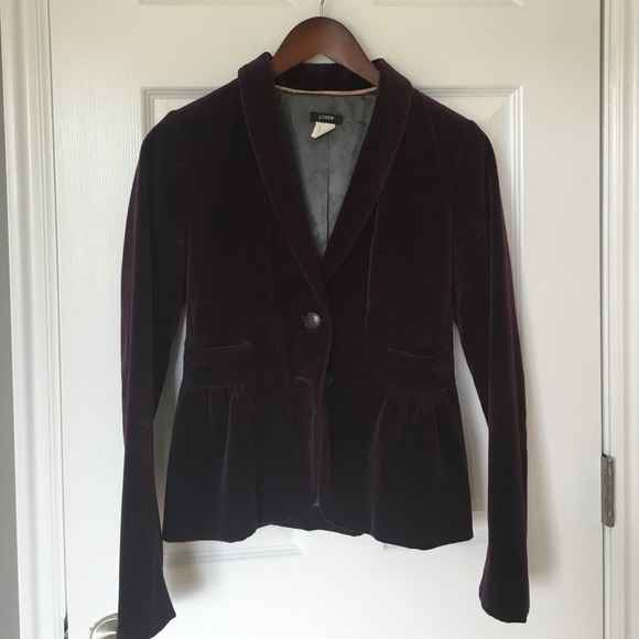 J.Crew Aubergine Velvet Blazer