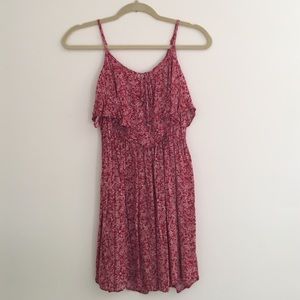 American Eagle Red Paisley Dress