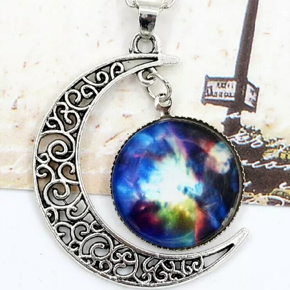 Rainbow Colored Galaxy Necklace - Picture 3 of 4