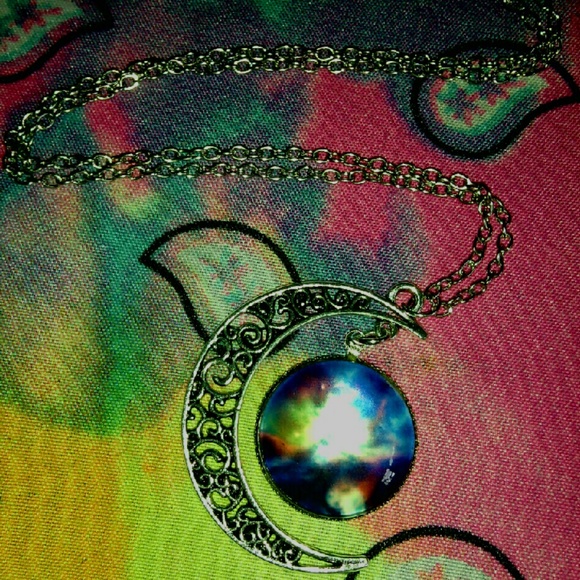 Rainbow Colored Galaxy Necklace - Picture 4 of 4