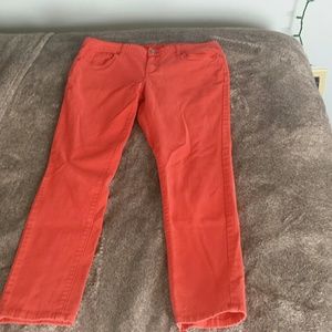 Burnt orange skinny jeans