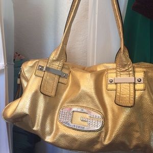 Guess Gold Shoulder Bag
