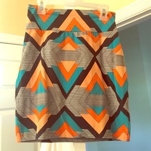 Geo print mini skirt