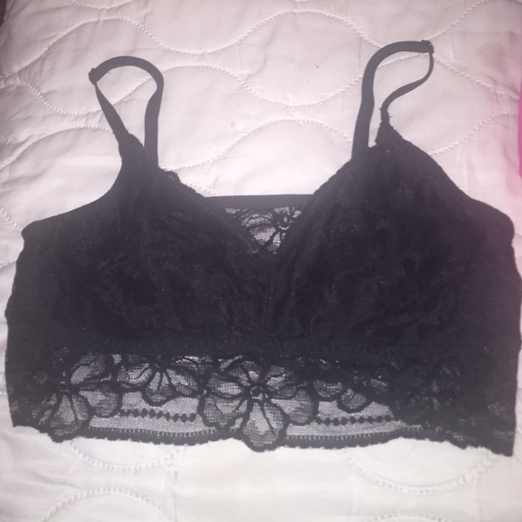 Pink lace bra
