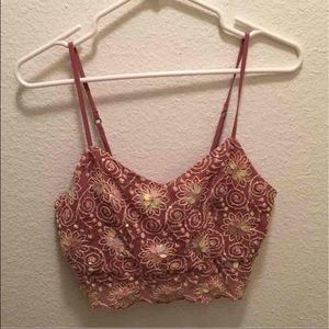 Festival embellished crop top