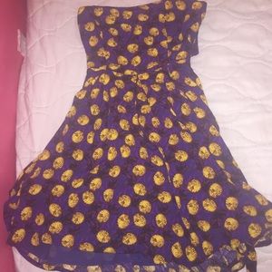 Forever 21 strapless and backlesspineapple dress