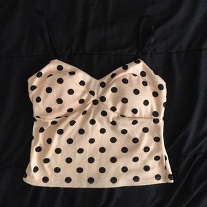 Polkadotted crop top