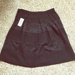 Black skirt with eyelet stripes