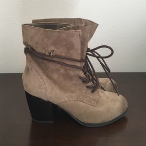 Qupid Maze Wrap Lace Up Boots