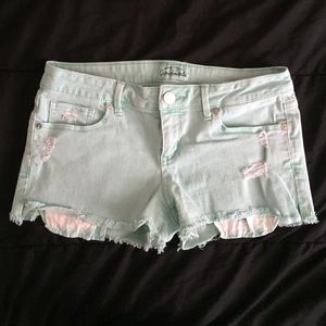 Mint green shorts