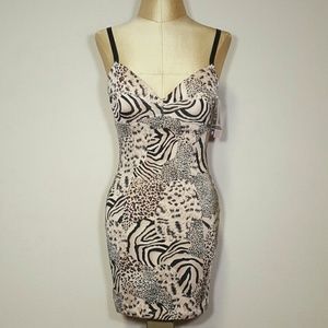Rene Rofe Animal Print Shaper Slip Dress!
