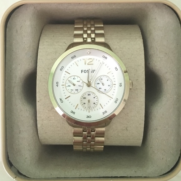 Fossil Women Watch in Gold