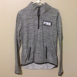 PINK Reflective Detail Hi-Lo Half Zip
