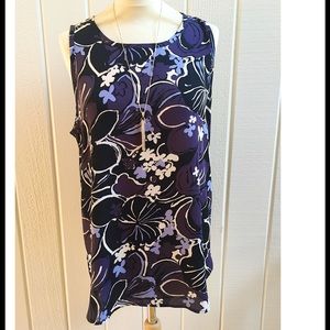 LOFT  floral sleeveless blouse