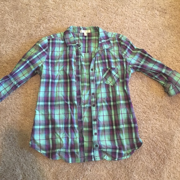 Plaid button down
