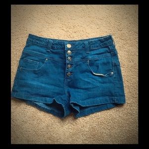 High waisted button flys.