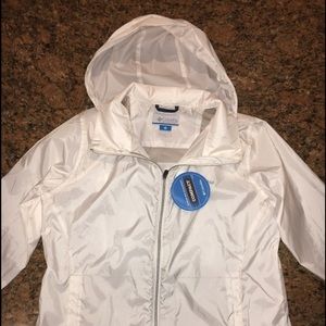 Columbia Women's White Rain Jacket | Size XL