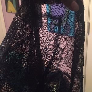 Crochet lace maxi skirt