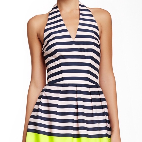 Ted Baker Candy Striped Sarera Halter dress Preppy - Picture 2 of 4