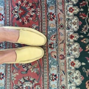 Tod's butter yellow driving shoes