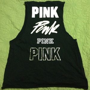 PINK Logo Muscle Tank