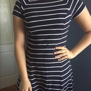 Striped skater skirt dress