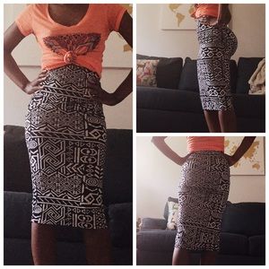 High waisted Tribal Tube Skirt