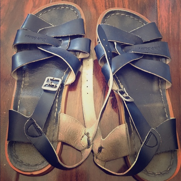 Navy blue salt water sandals