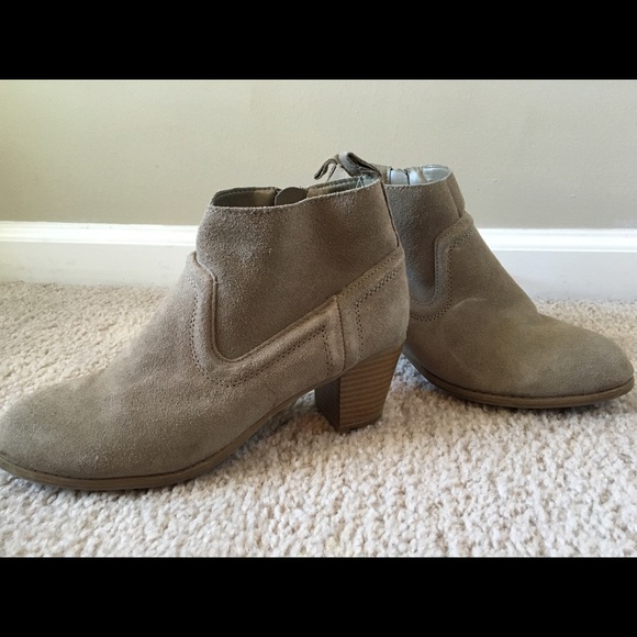Taupe Suede Ankle Boots