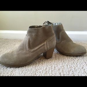 Taupe Suede Ankle Boots