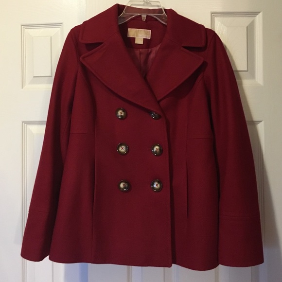 Michael Kors red peacoat size small