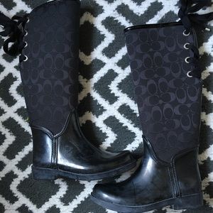 Coach rain boots