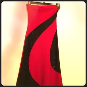 Black and red dress