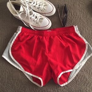 Red & Grey Soffe Track Shorts - S