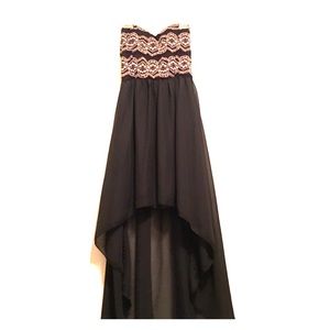 Black dress with gold pattern