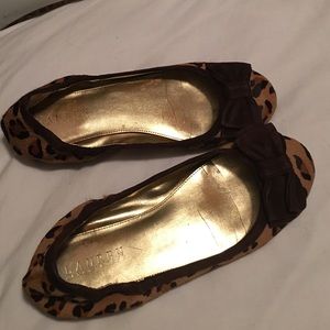 Ralph Lauren, 6.5 size animal print flat.