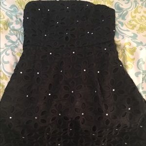 Lilly Pulitzer navy blue strapless dress