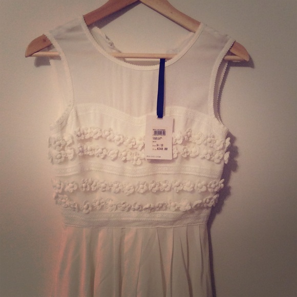 NWT Reiss white floral dress, sz 0