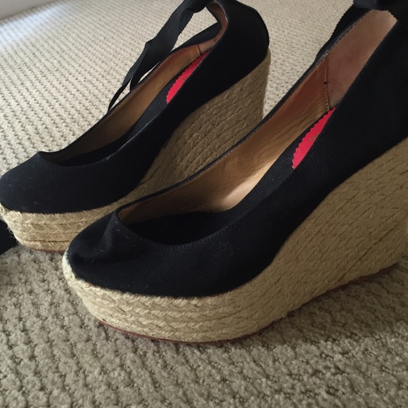 Christian louboutin platform wedge espadrilles