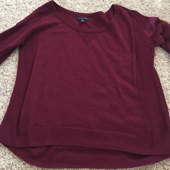 maroon knit sweater